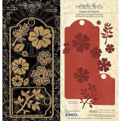 Graphic 45 Dies - Large Tag, ATC Tag and Flower